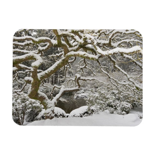 Ímã Mapa japonês coberto de neve (Horizontal)