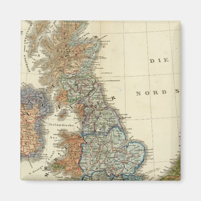 Imã Mapa linguístico das Ilhas Britânicas (Frente)
