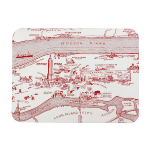 Ímã MAPA: MANHATTAN, c1935