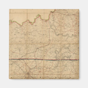 Imã Mapa Militar dos Estados do Kentucky