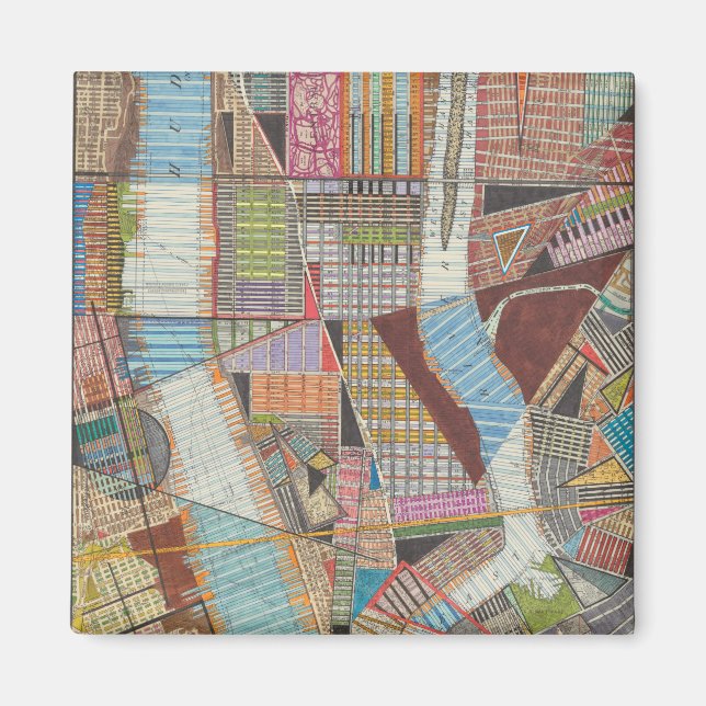 Imã Mapa moderno de Nova Iorque II (Frente)