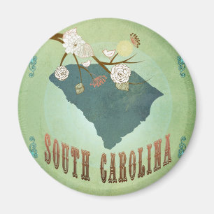 Imã Mapa moderno do estado do vintage de South