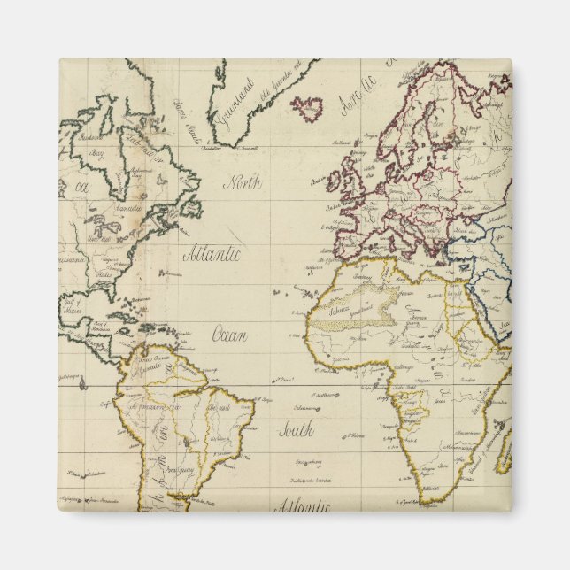 Imã Mapa mundial (Frente)