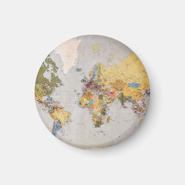 Imã mapa mundial (Frente)