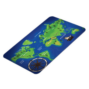 Ímã Mapa Mundial