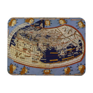 Ímã Mapa Mundial Antiquado Ptolemático, Johannes de A