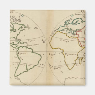 Imã Mapa mundial com trópicos