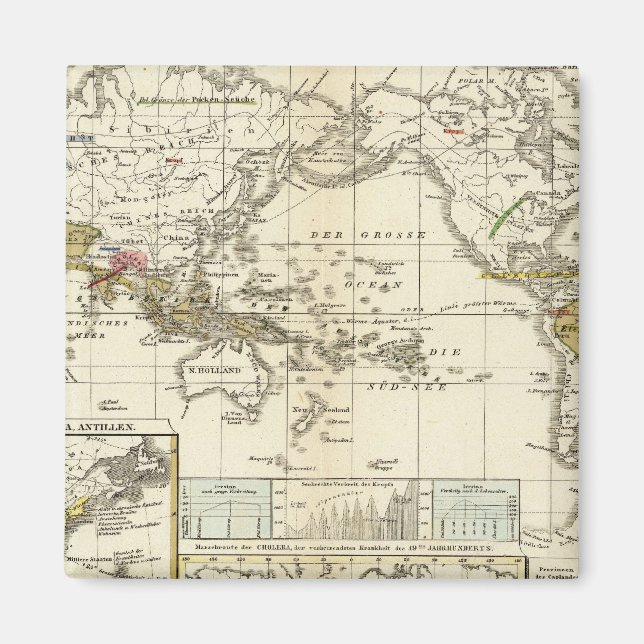 Imã Mapa Mundial de Doenças (Frente)