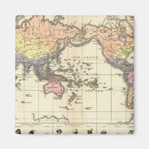 Imã Mapa Mundial de Estilos de Vestuário