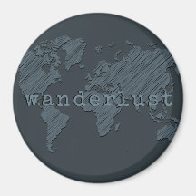 Mapa Mundial de Wanderlust | Cinzas de Gunmetal