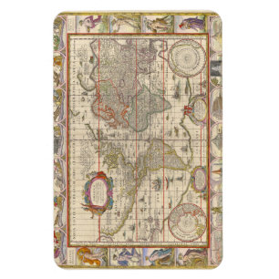 Ímã Mapa mundial de Willem Blaeu