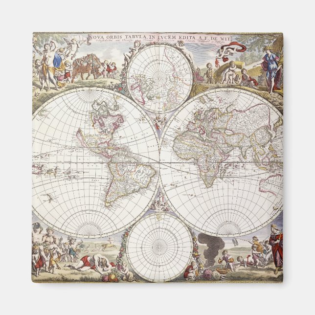 Imã Mapa Mundial do Atlas Maior (Frente)