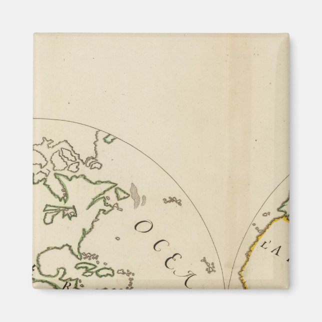 Imã Mapa mundial em 4 partes (Frente)