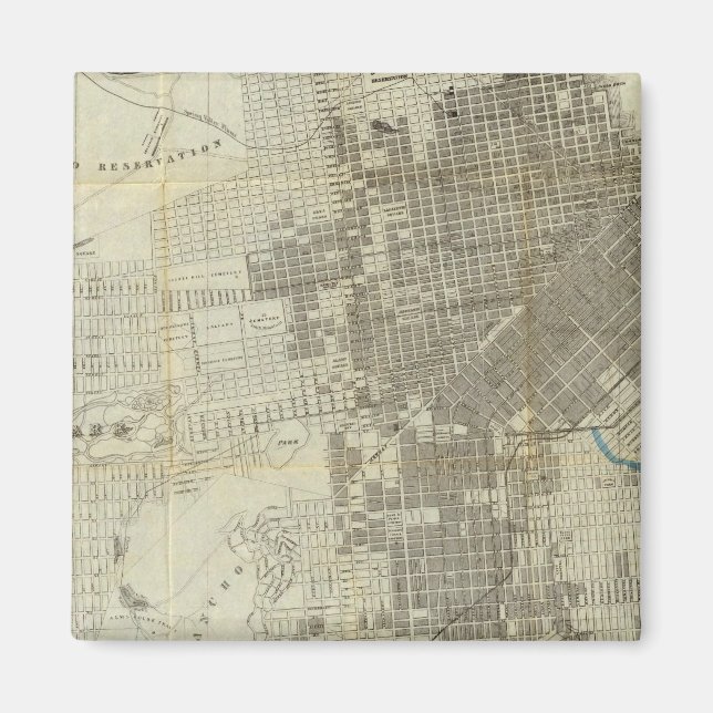 Imã Mapa oficial da cidade de São Francisco de Bancrof (Frente)