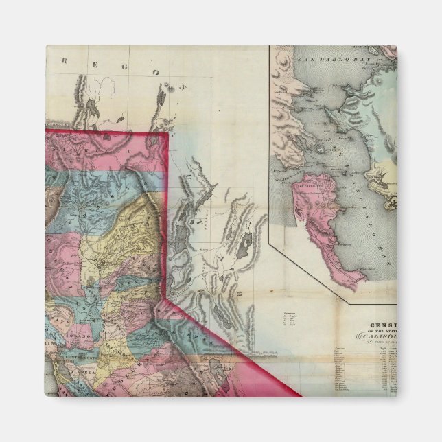 Imã Mapa oficial do Estado da Califórnia (Frente)