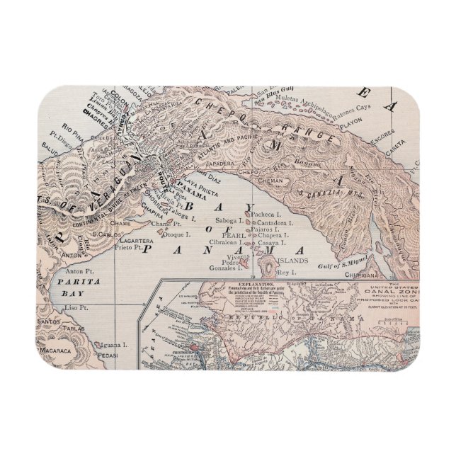 ÍMÃ MAPA: PANAMÁ, 1907 (Horizontal)