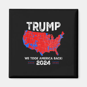 Imã Mapa Patriótico Vermelho E Azul, Donald Trump, Nós