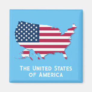Imã Mapa Personalizado dos Estados Unidos e Sinalizado