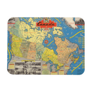 Ímã Mapa Pictórico do Canadá - Marcas
