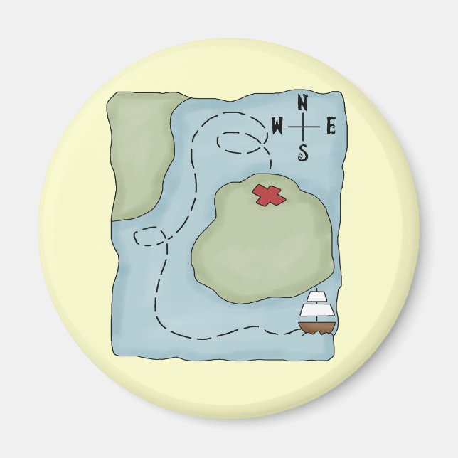 Imã Mapa Pirata (Frente)