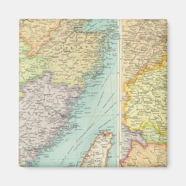 Imã Mapa político da China Oriental (Frente)