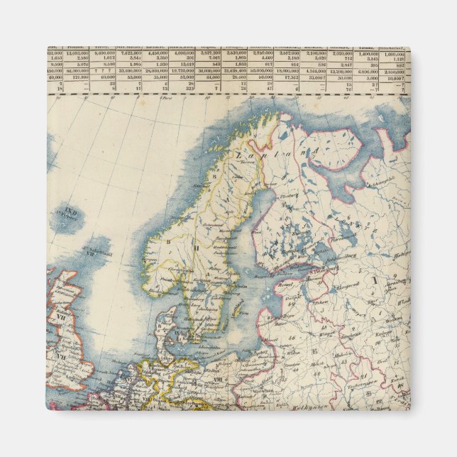 Imã Mapa Político Militar da Europa (Frente)