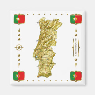 Imã Mapa Portugal + Magnet