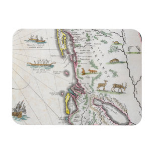 Ímã Mapa que descreve a costa leste