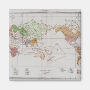 Imã Mapa que mostra as línguas do mundo