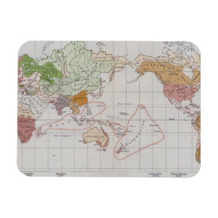 Ímã Mapa que mostra as línguas do mundo