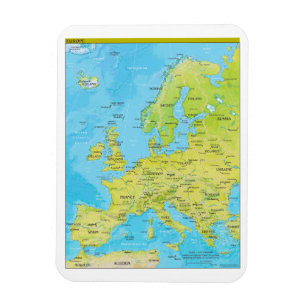 Ímã Mapa regional geopolítico de Europa