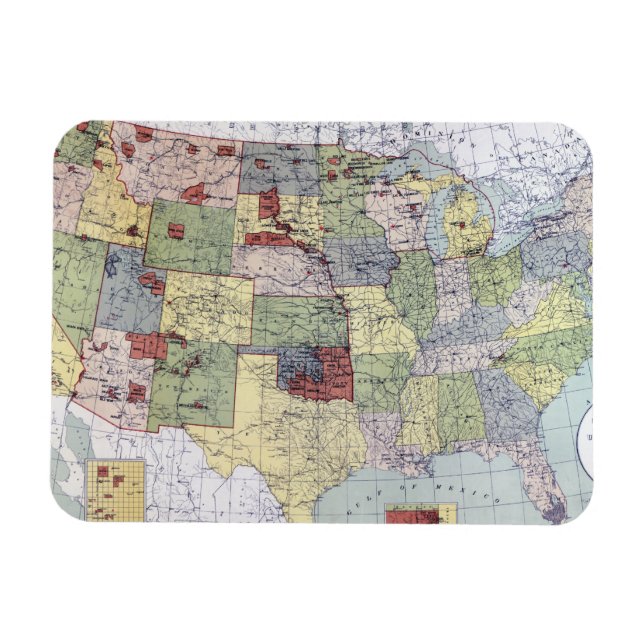 ÍMÃ MAPA: RESERVAS, 1892 (Horizontal)