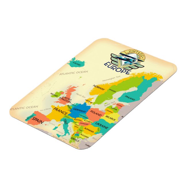 Ímã Mapa Retroativo Da Europa. (Left Side)