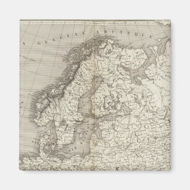 Imã Mapa sem cor da Europa (Frente)