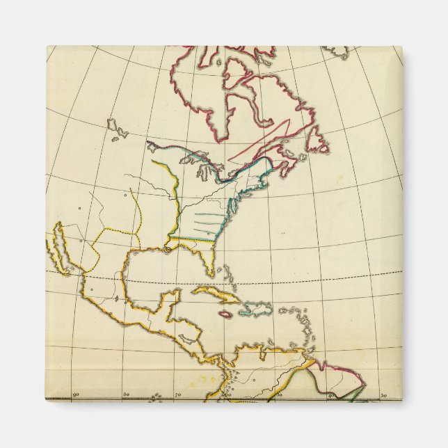 Imã Mapa simples América (Frente)