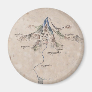Imã Mapa Sindarin da Montanha Solitário