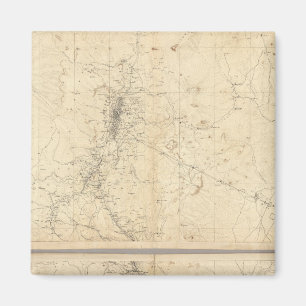 Imã Mapa Topográfico da Região de Mineração de Was