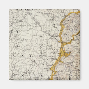 Imã Mapa Topográfico e Glacial de New Hampshire 2