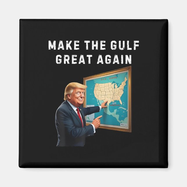 Imã Mapa Trump Bem-vindo ao Golfo da América (Frente)