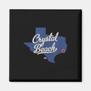 Imã Mapa Tx do Texas Crystal Beach