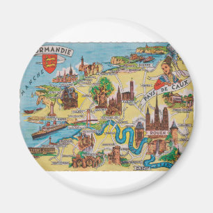 Imã Mapa velho de Normandie