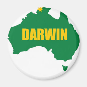 Imã Mapa verde e Dourado de Darwin