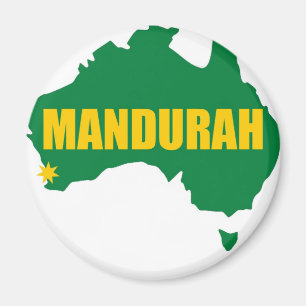 Imã Mapa verde e Dourado de Mandurah