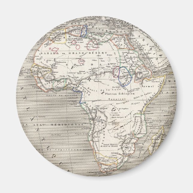 Imã Mapa Vintage do ímã africano (Frente)