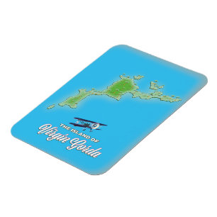 Ímã Mapa Virgin Gorda