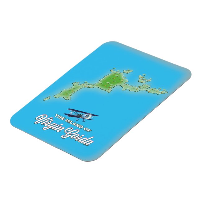 Ímã Mapa Virgin Gorda (Left Side)
