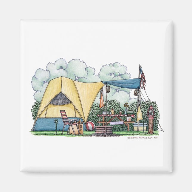 Imã Mapas de acampamento Dome Tent (Frente)