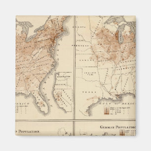 Imã Mapas do Censo dos Estados Unidos, 1870