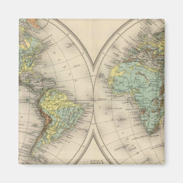 Imã Mapas hipotéticos mundiais (Frente)