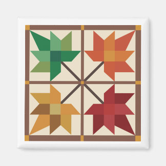 Imã Maple Leaf Barn Quilt Magnet